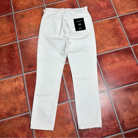 NWT Anine Bing Sonya Jeans In Off-White - Picture 6 of 13